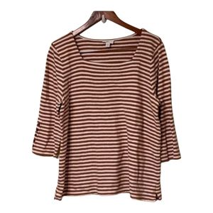 J.Jill Square Neckline Knit Tunic Preppy